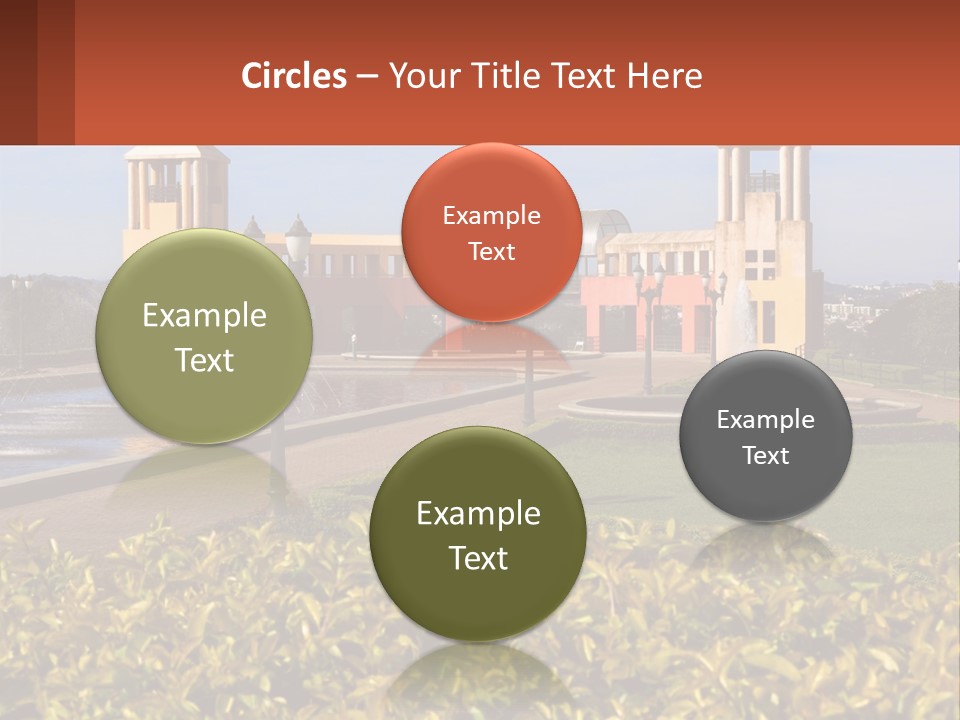 House With A Large Pool PowerPoint Template