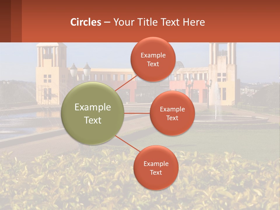 House With A Large Pool PowerPoint Template