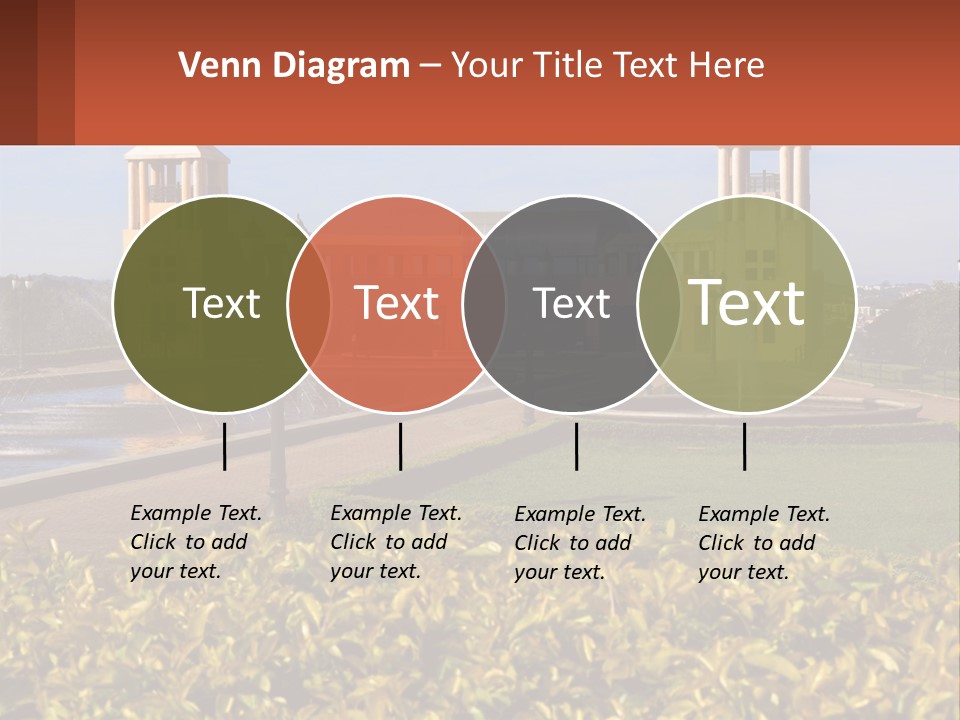 House With A Large Pool PowerPoint Template