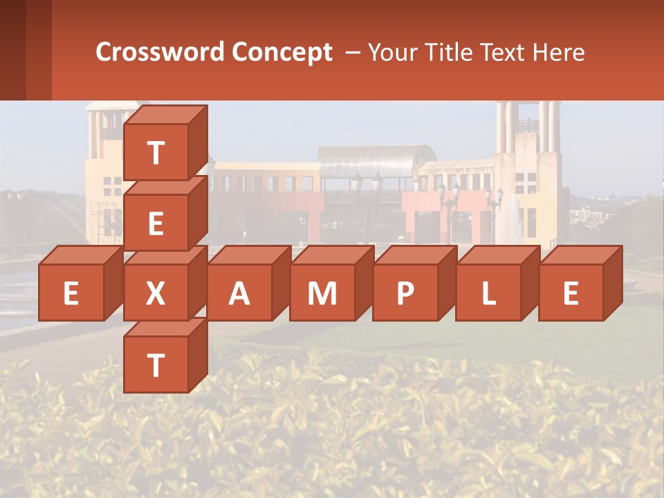 House With A Large Pool PowerPoint Template