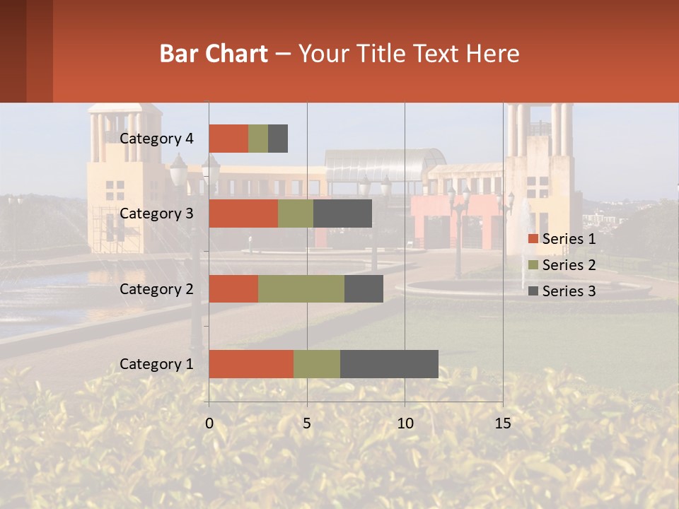 House With A Large Pool PowerPoint Template
