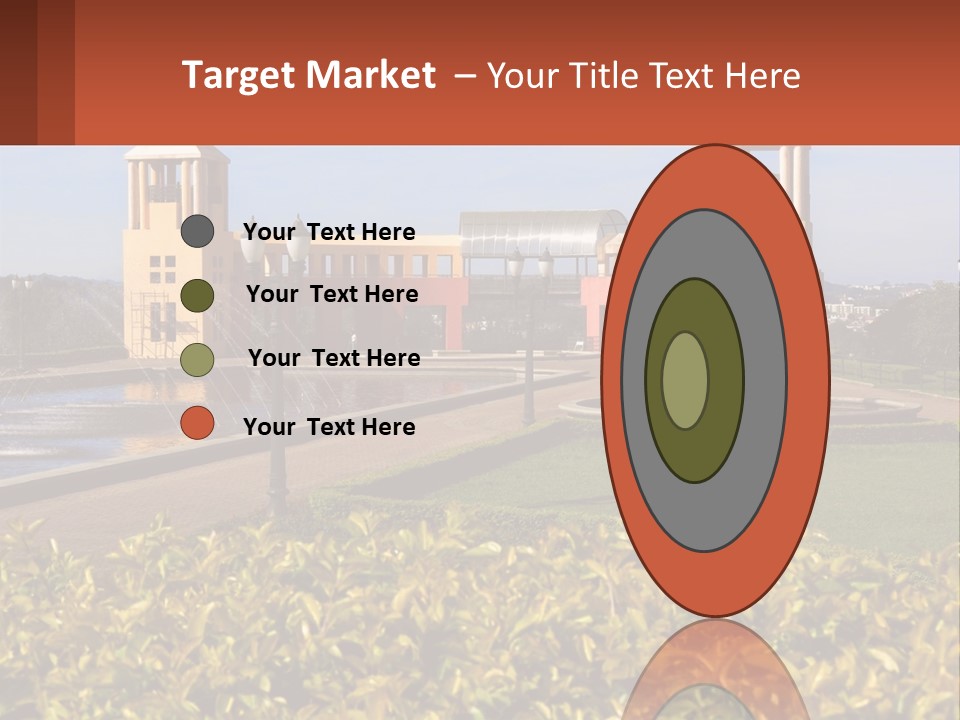 House With A Large Pool PowerPoint Template