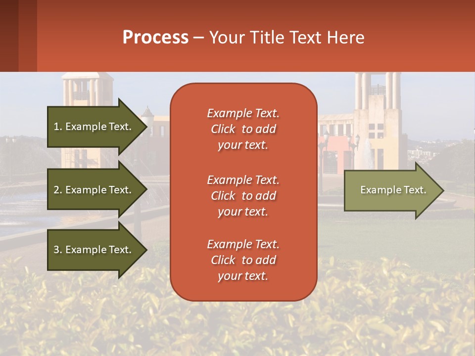 House With A Large Pool PowerPoint Template