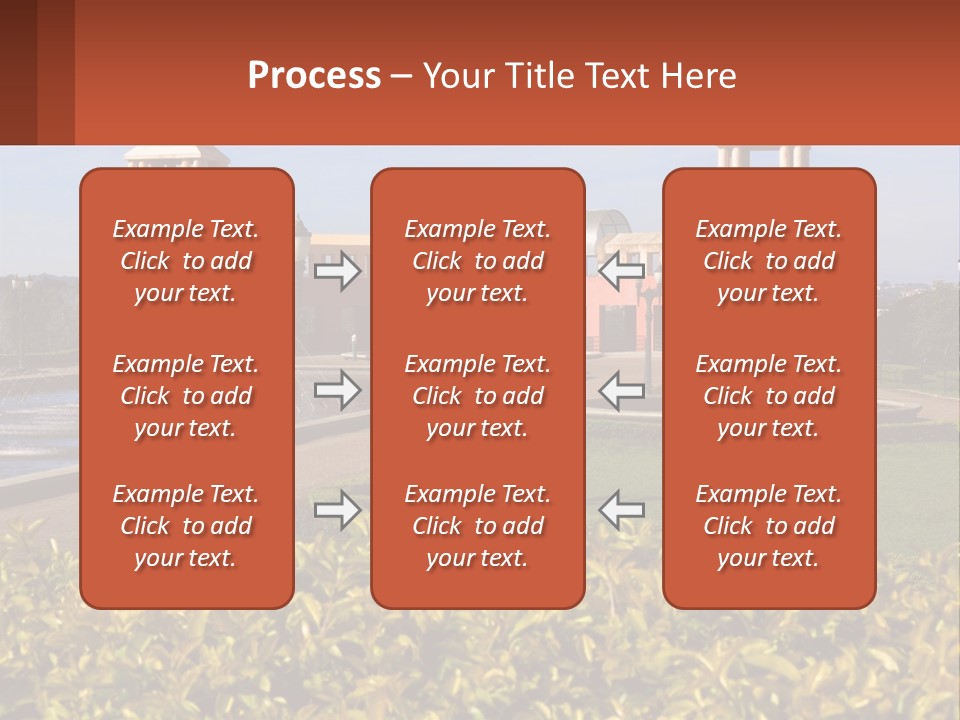 House With A Large Pool PowerPoint Template