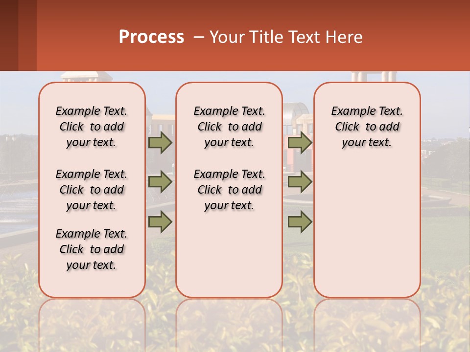 House With A Large Pool PowerPoint Template