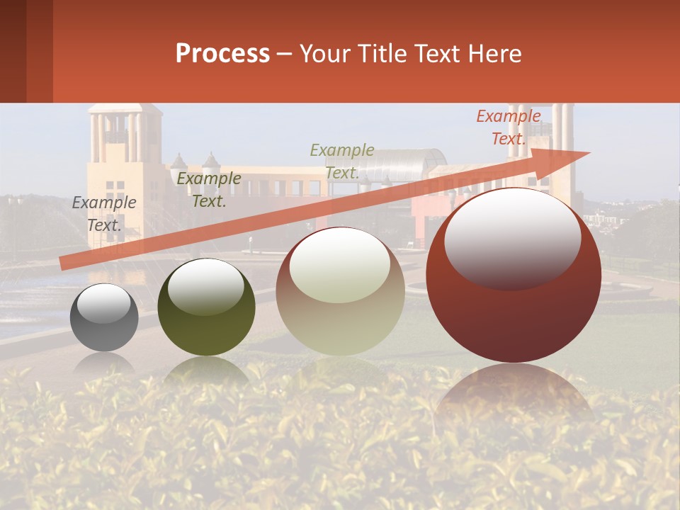 House With A Large Pool PowerPoint Template