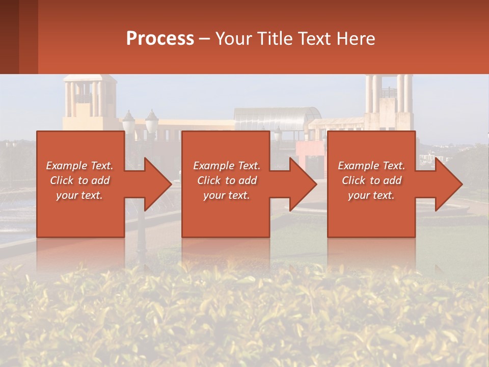 House With A Large Pool PowerPoint Template