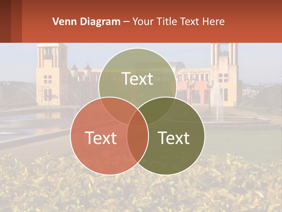 House With A Large Pool PowerPoint Template