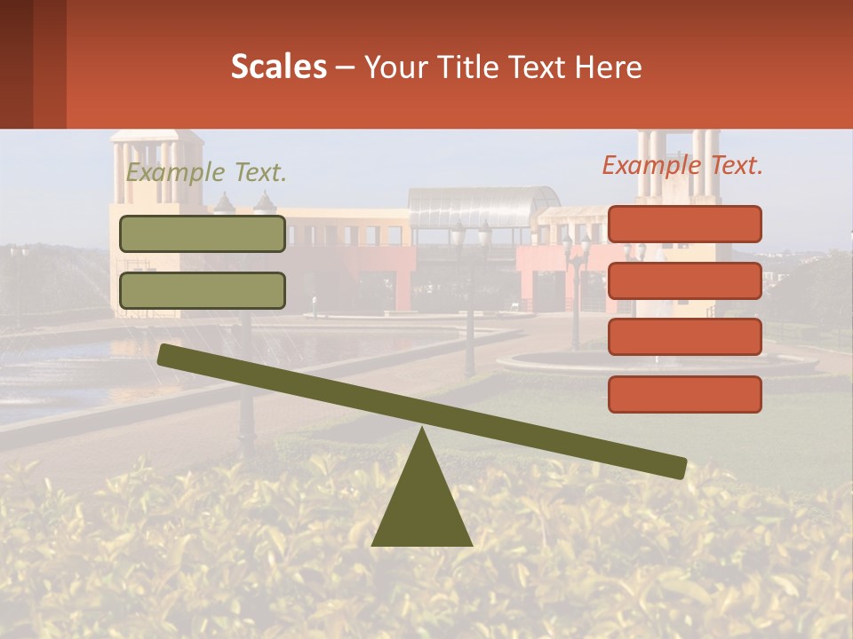 House With A Large Pool PowerPoint Template