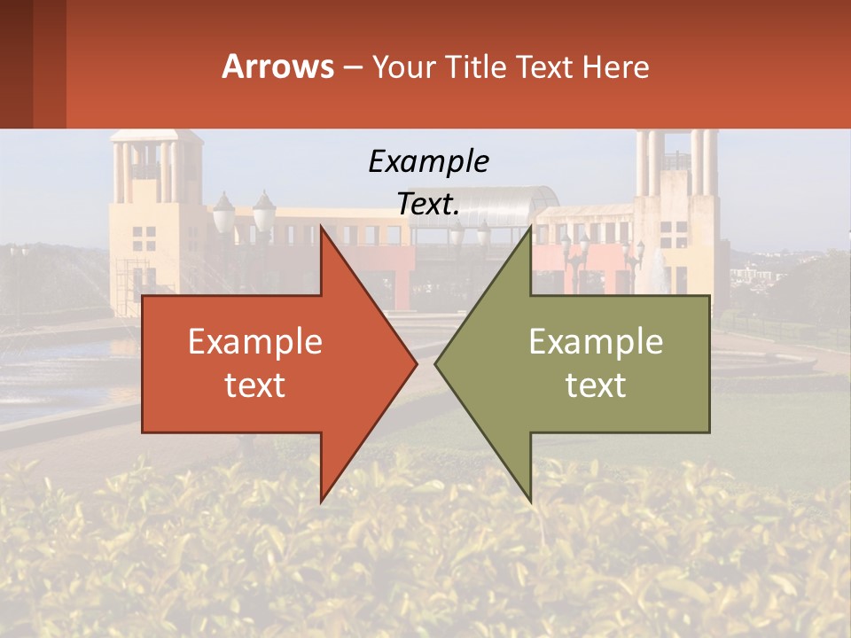 House With A Large Pool PowerPoint Template