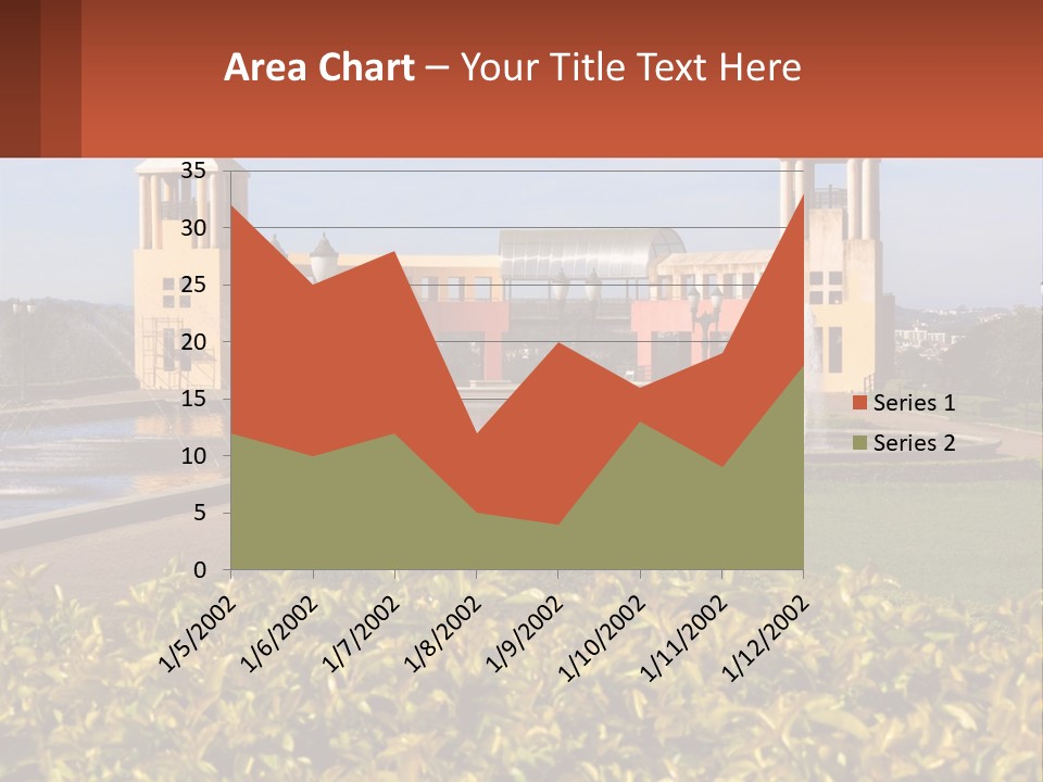 House With A Large Pool PowerPoint Template