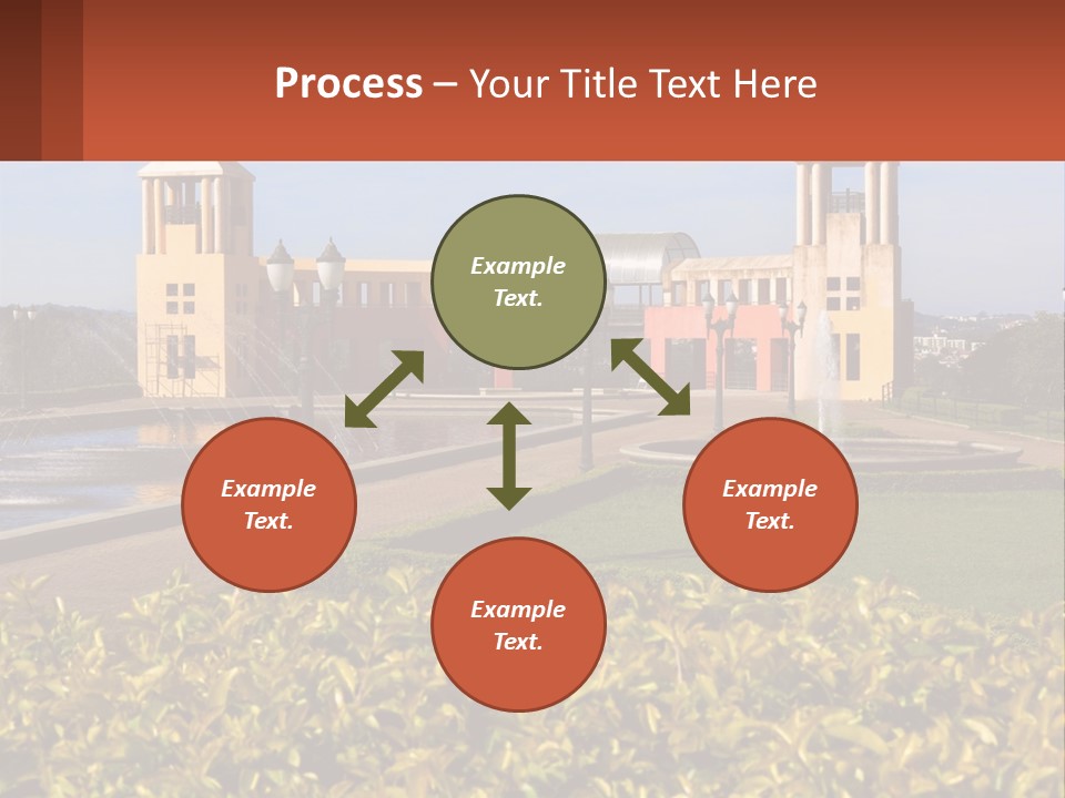 House With A Large Pool PowerPoint Template