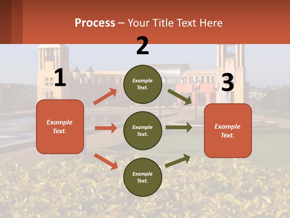 House With A Large Pool PowerPoint Template