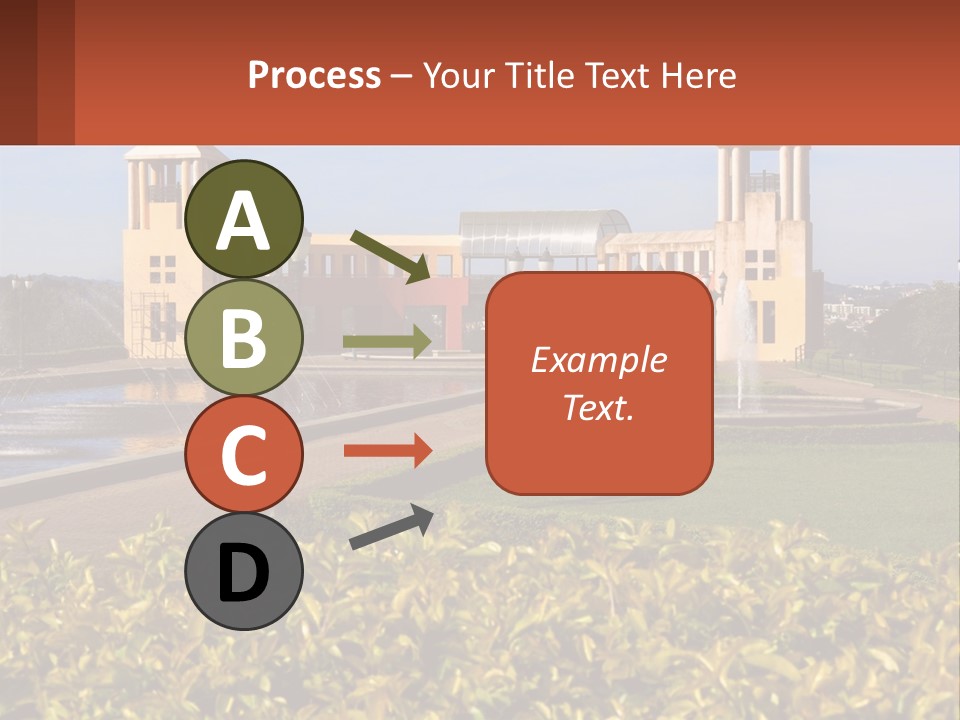 House With A Large Pool PowerPoint Template