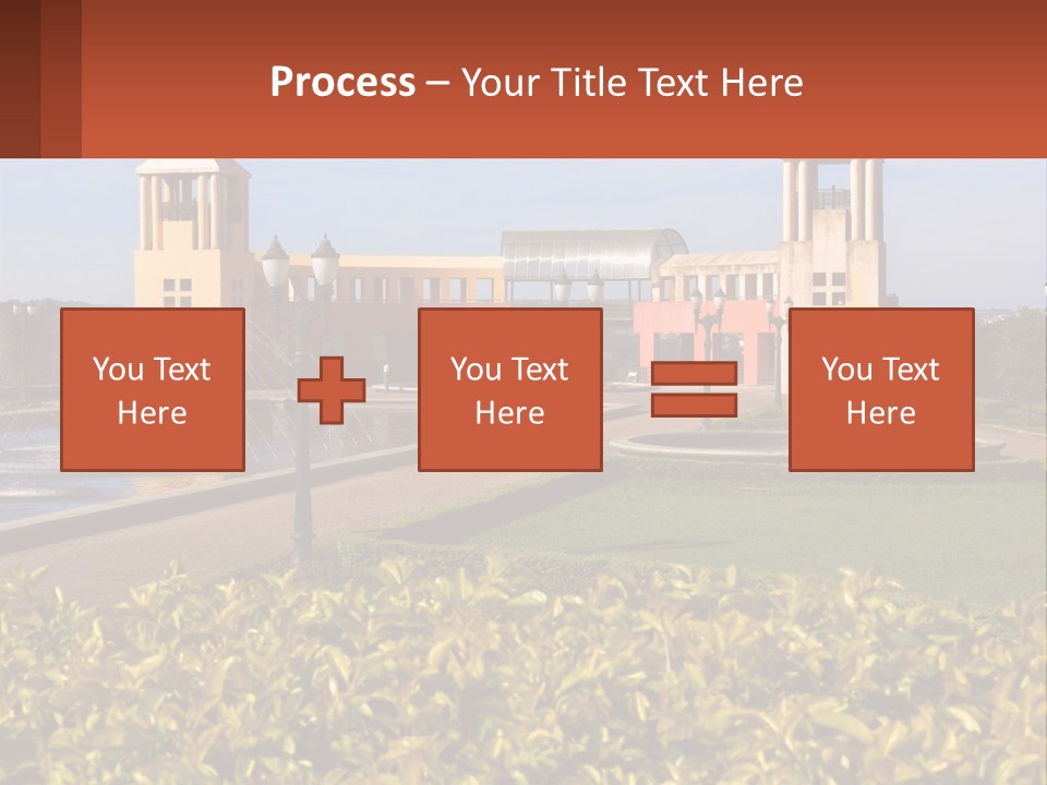 House With A Large Pool PowerPoint Template