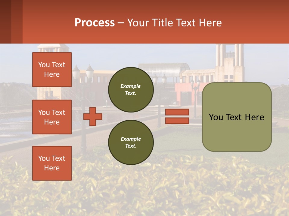 House With A Large Pool PowerPoint Template