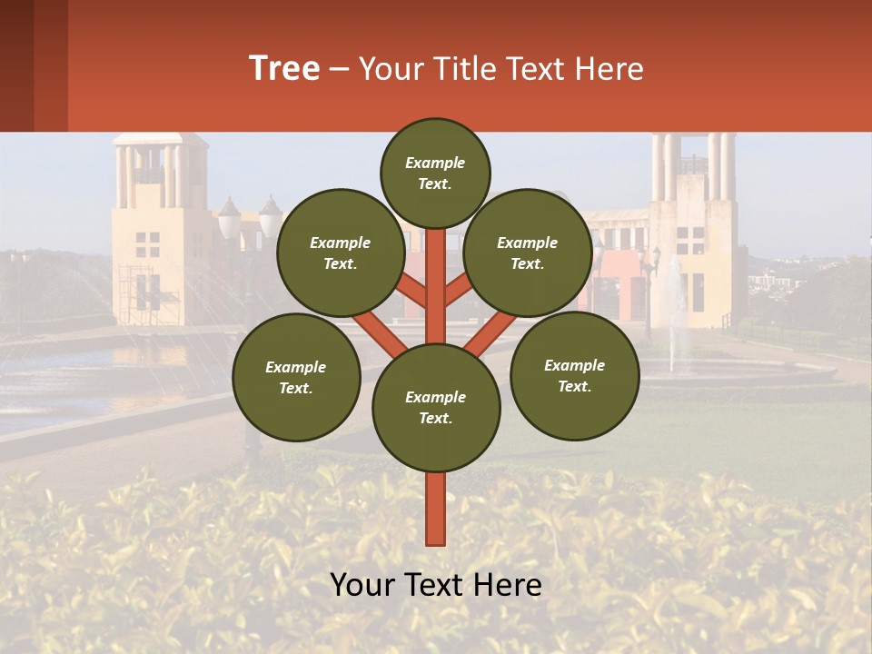 House With A Large Pool PowerPoint Template