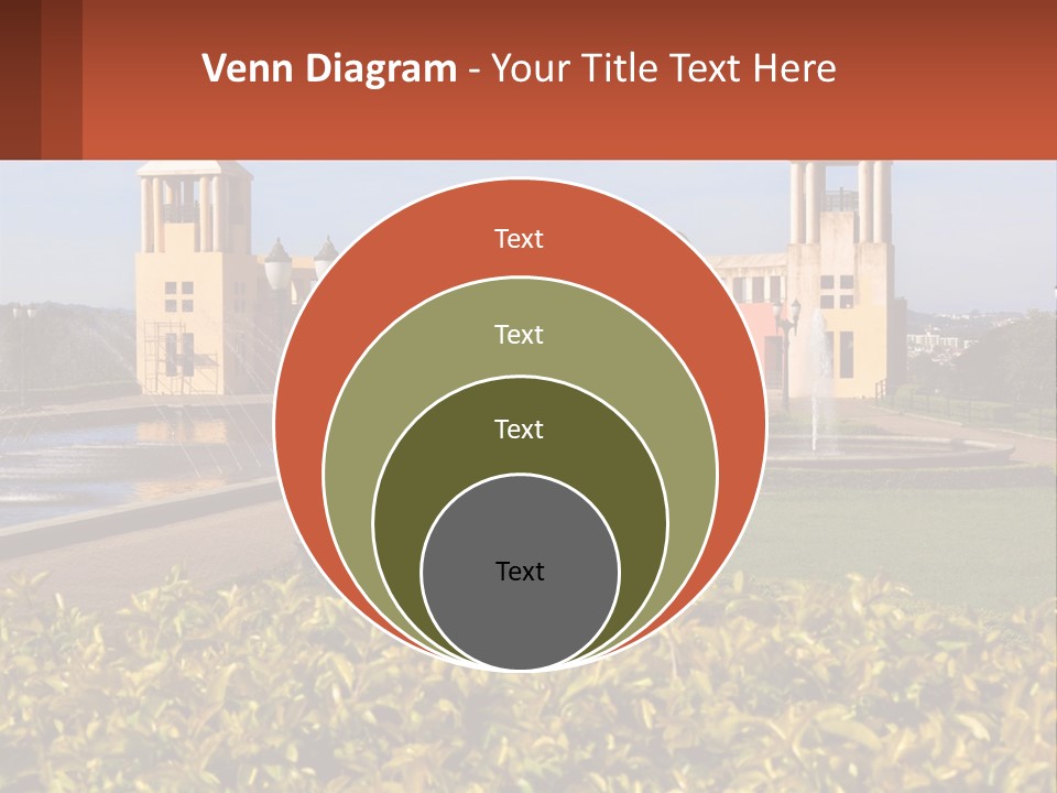 House With A Large Pool PowerPoint Template