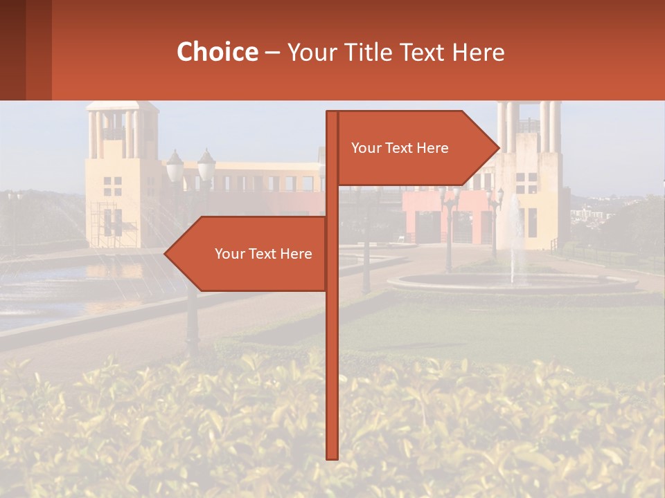 House With A Large Pool PowerPoint Template