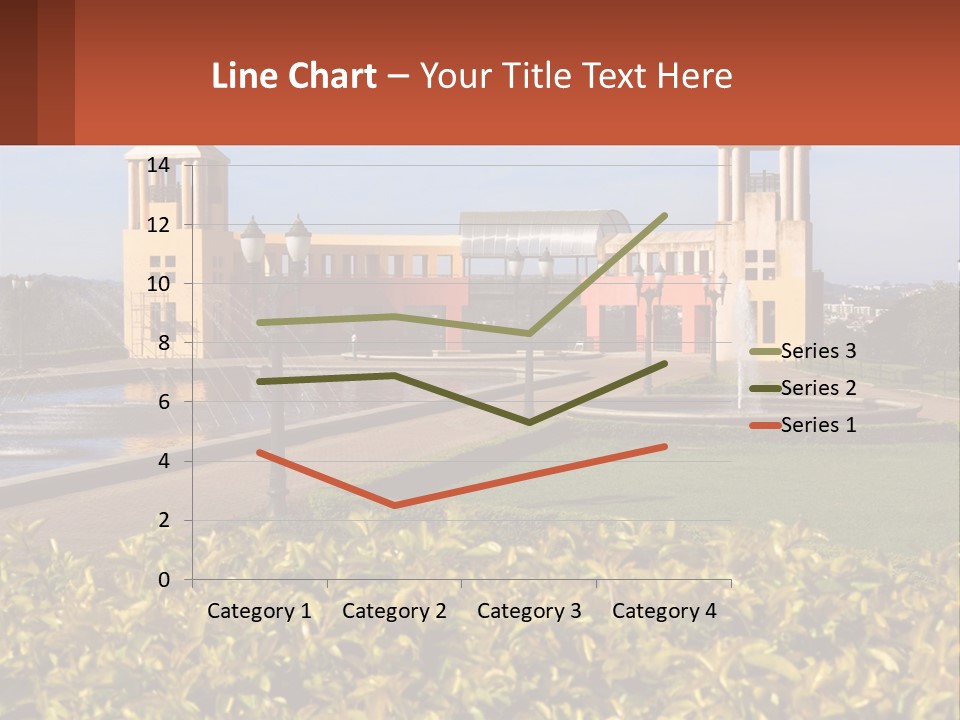 House With A Large Pool PowerPoint Template