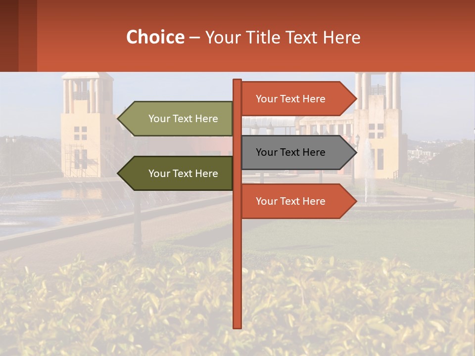 House With A Large Pool PowerPoint Template