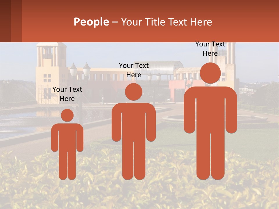 House With A Large Pool PowerPoint Template