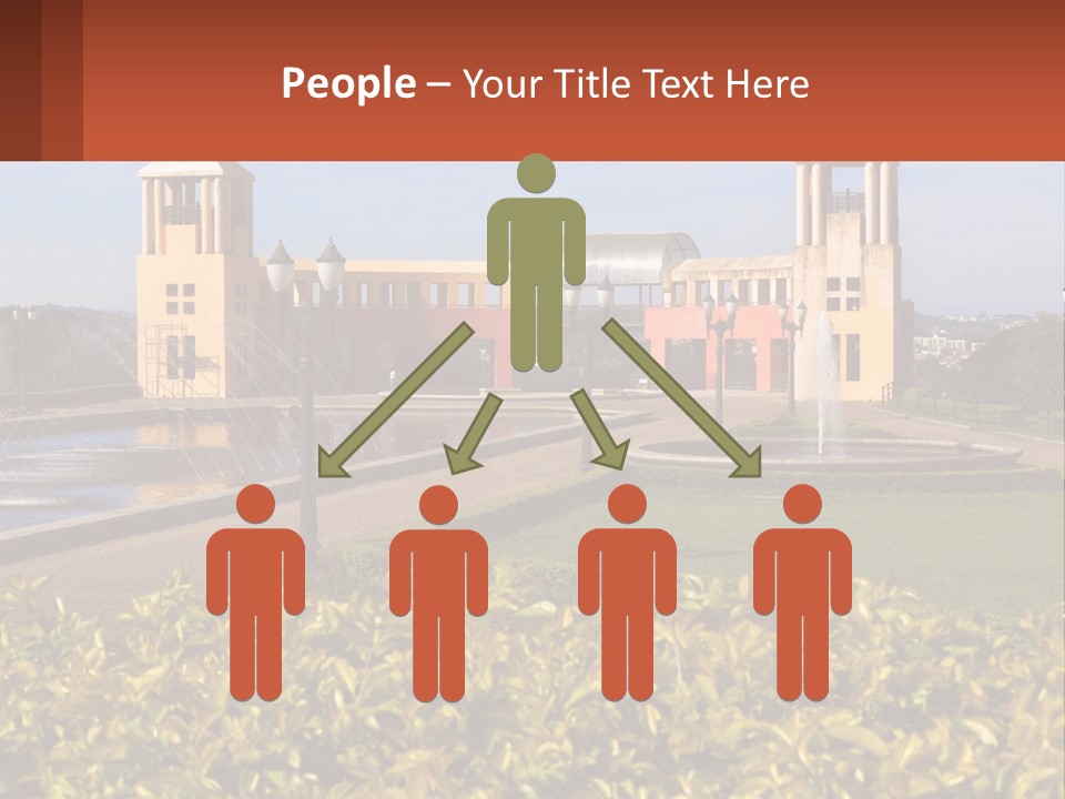 House With A Large Pool PowerPoint Template