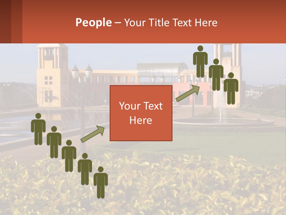 House With A Large Pool PowerPoint Template