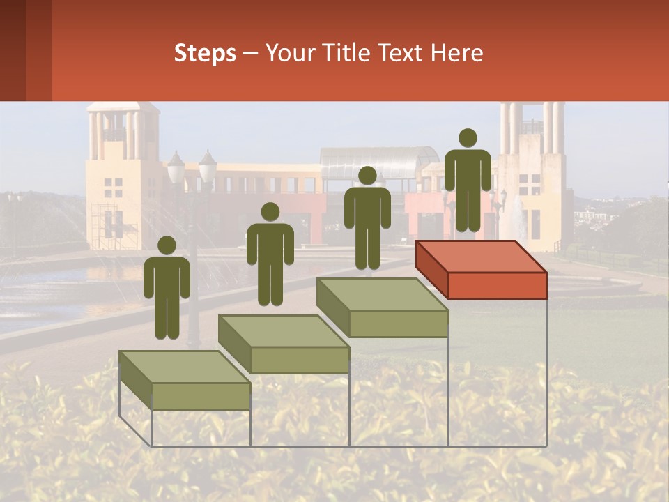 House With A Large Pool PowerPoint Template