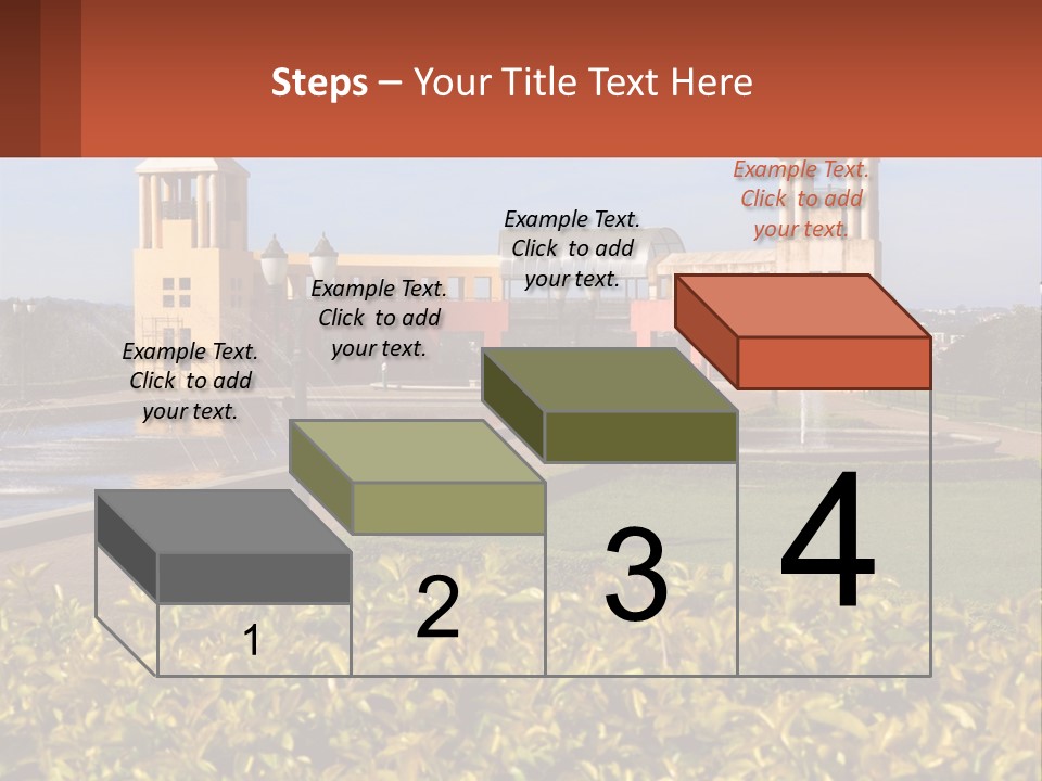 House With A Large Pool PowerPoint Template