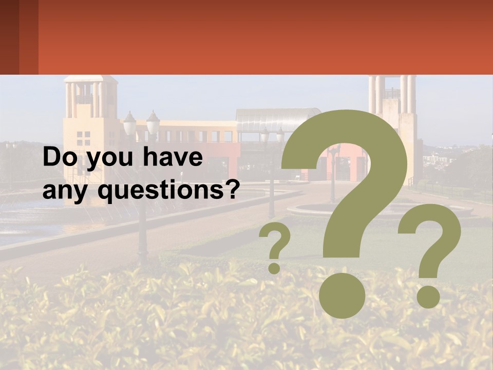 House With A Large Pool PowerPoint Template