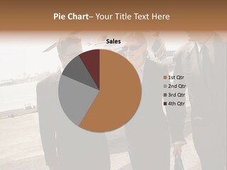 Business Team And Helicopter PowerPoint Template