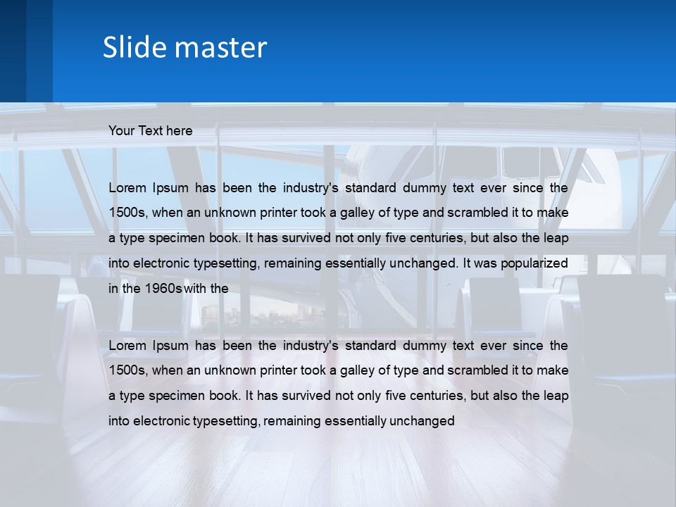 Vip Lounge At The Airport PowerPoint Template