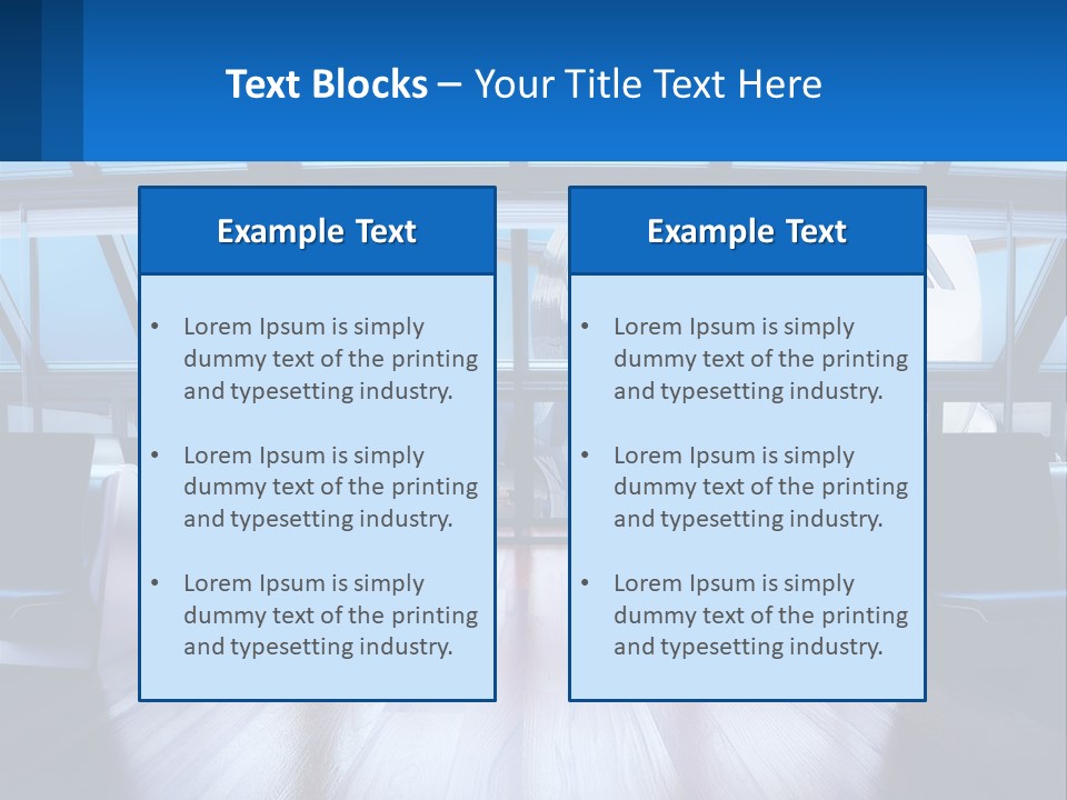 Vip Lounge At The Airport PowerPoint Template