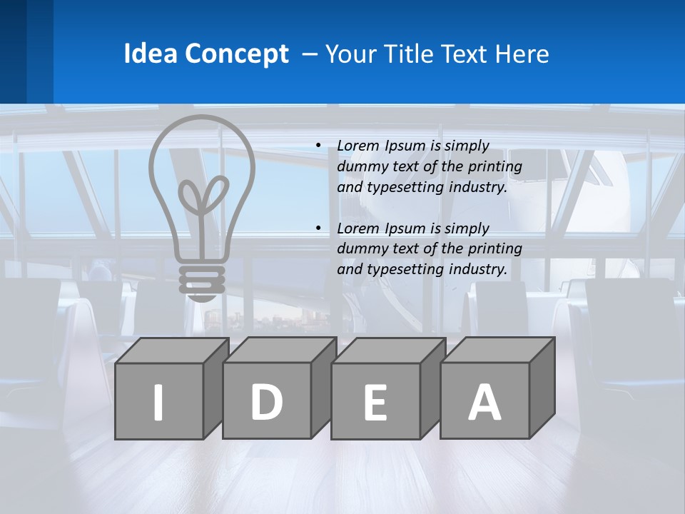 Vip Lounge At The Airport PowerPoint Template