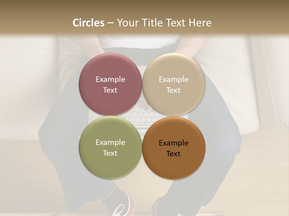 Guy With Laptop PowerPoint Template