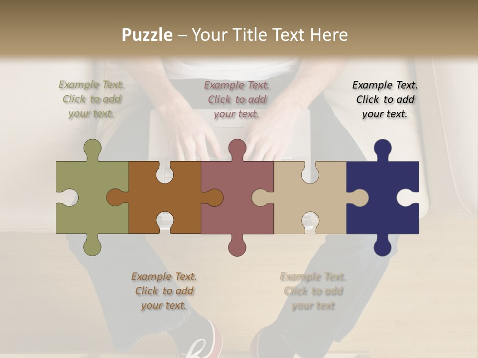 Guy With Laptop PowerPoint Template