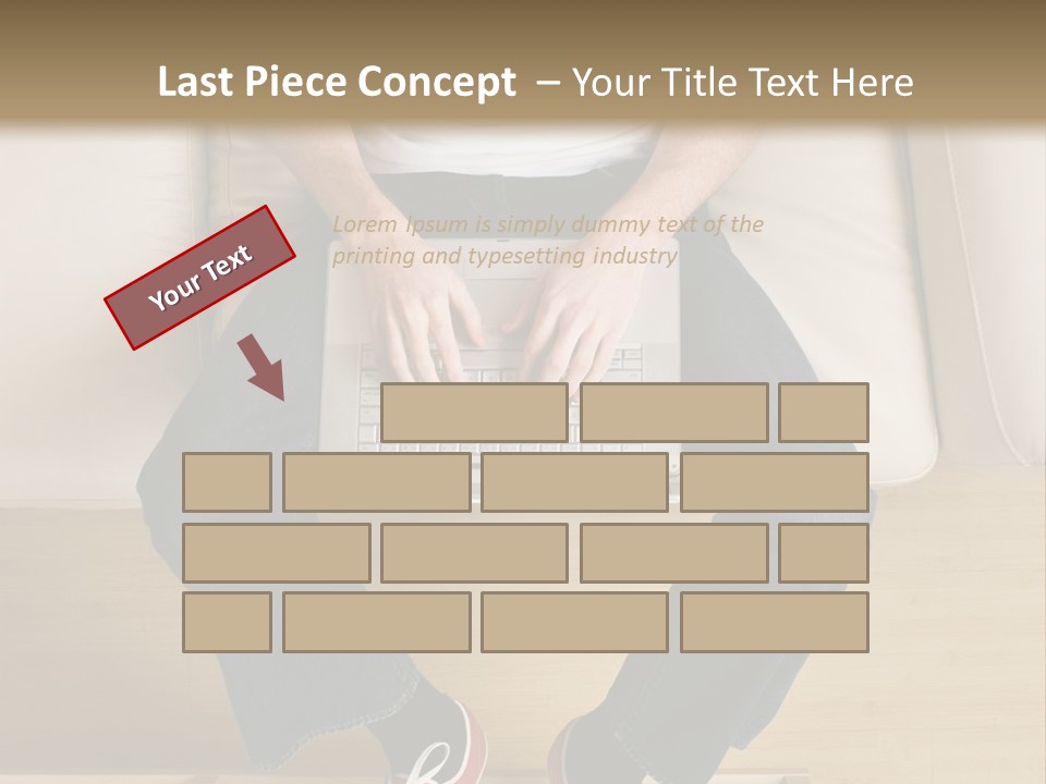 Guy With Laptop PowerPoint Template