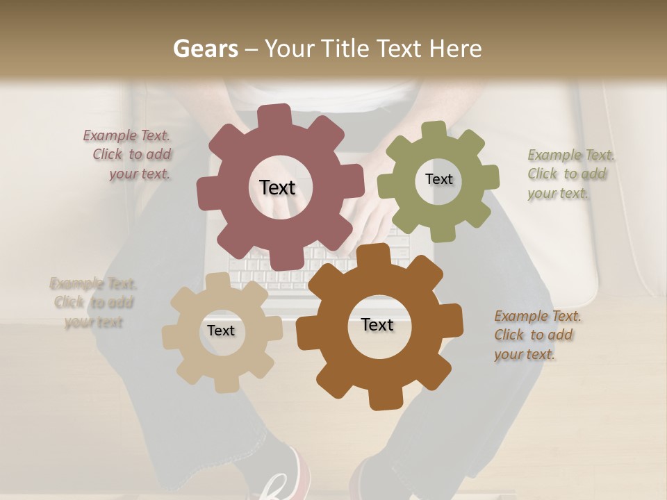 Guy With Laptop PowerPoint Template