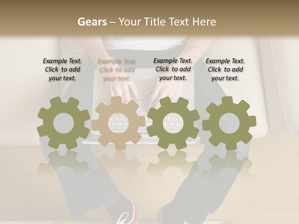 Guy With Laptop PowerPoint Template