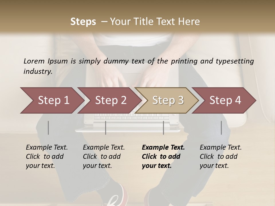 Guy With Laptop PowerPoint Template
