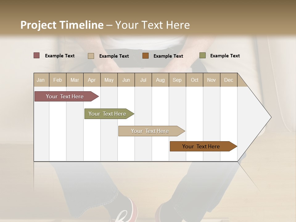 Guy With Laptop PowerPoint Template