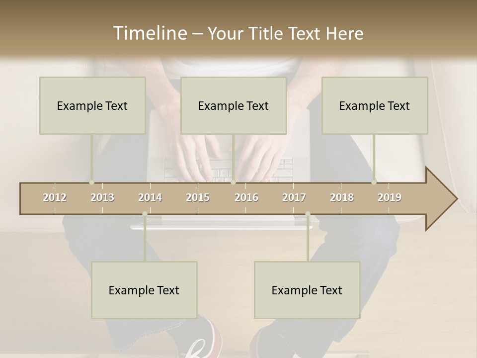 Guy With Laptop PowerPoint Template