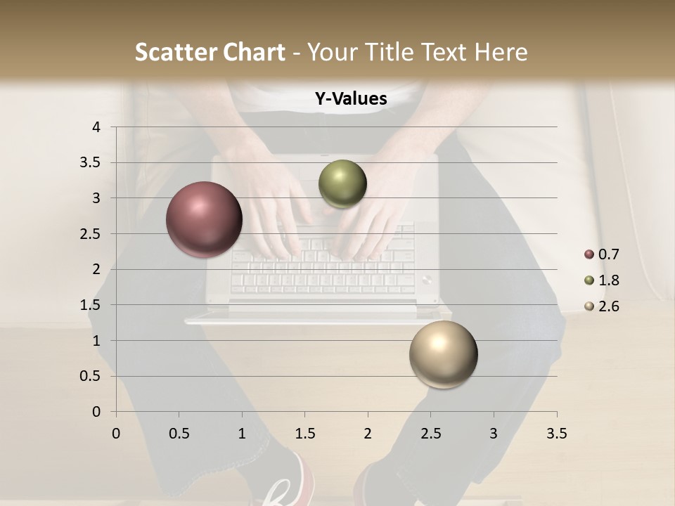 Guy With Laptop PowerPoint Template