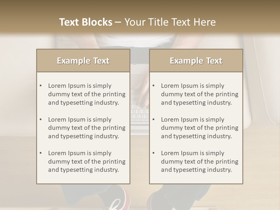Guy With Laptop PowerPoint Template