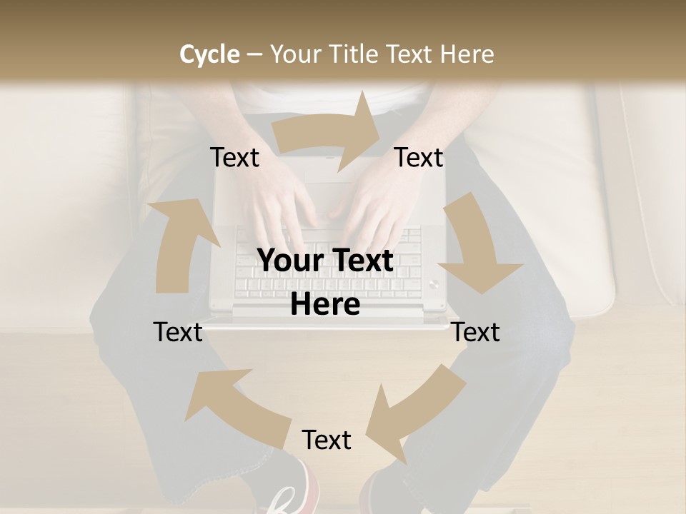 Guy With Laptop PowerPoint Template