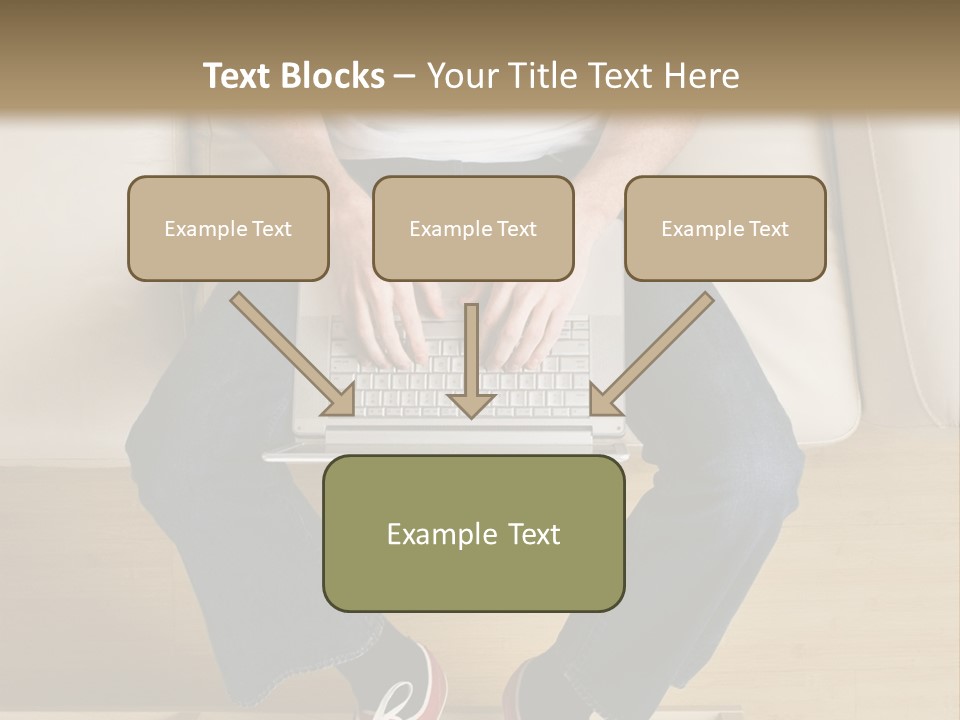 Guy With Laptop PowerPoint Template