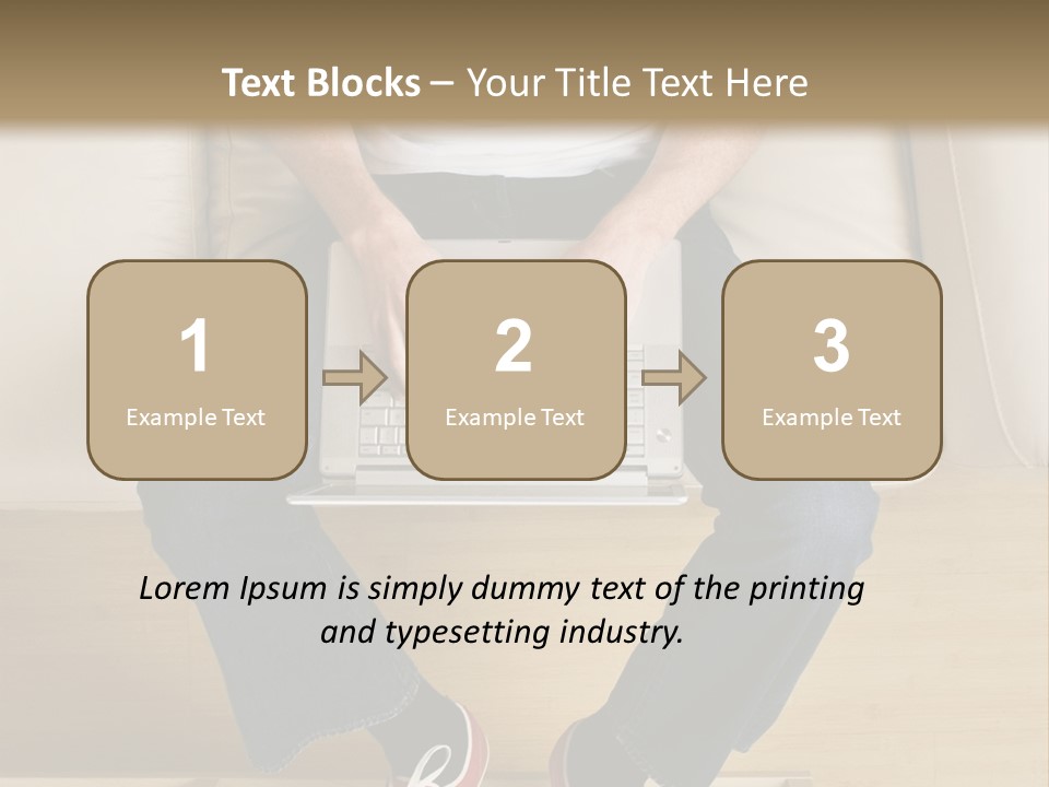 Guy With Laptop PowerPoint Template