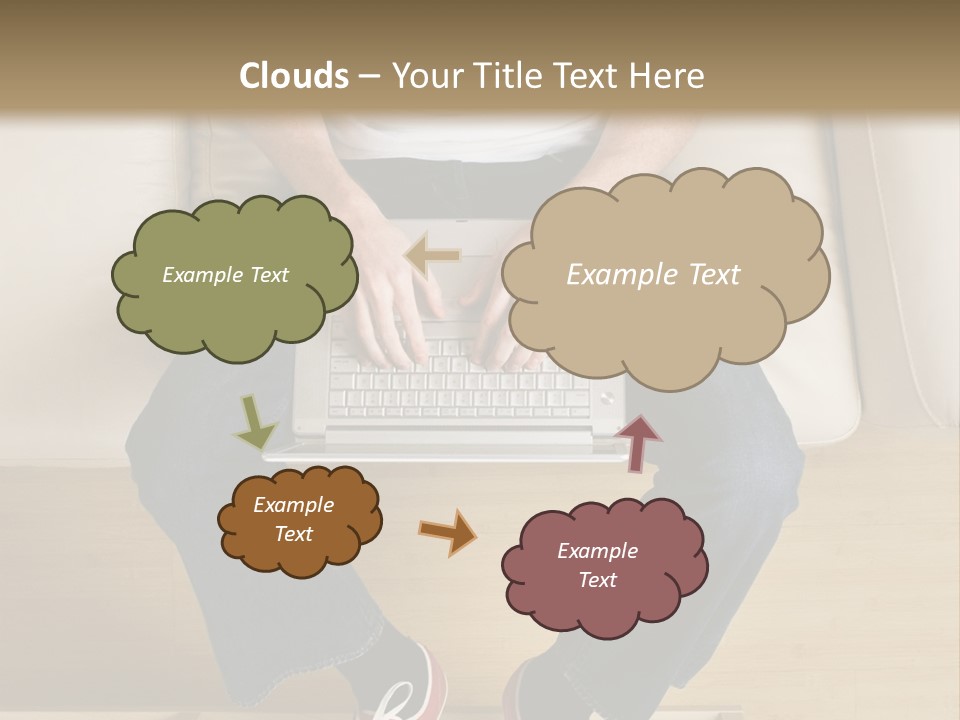 Guy With Laptop PowerPoint Template