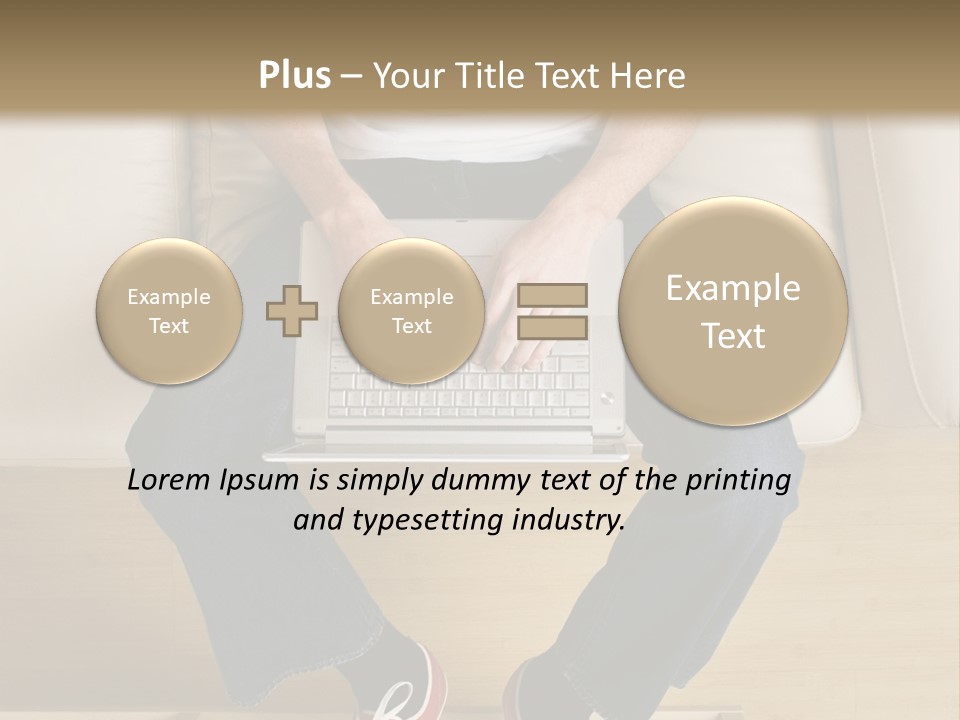 Guy With Laptop PowerPoint Template